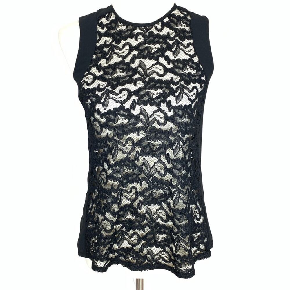 Broadway & Broome Lace Tank Top Women XS Black Romantic Goth Sexy Whimsigoth